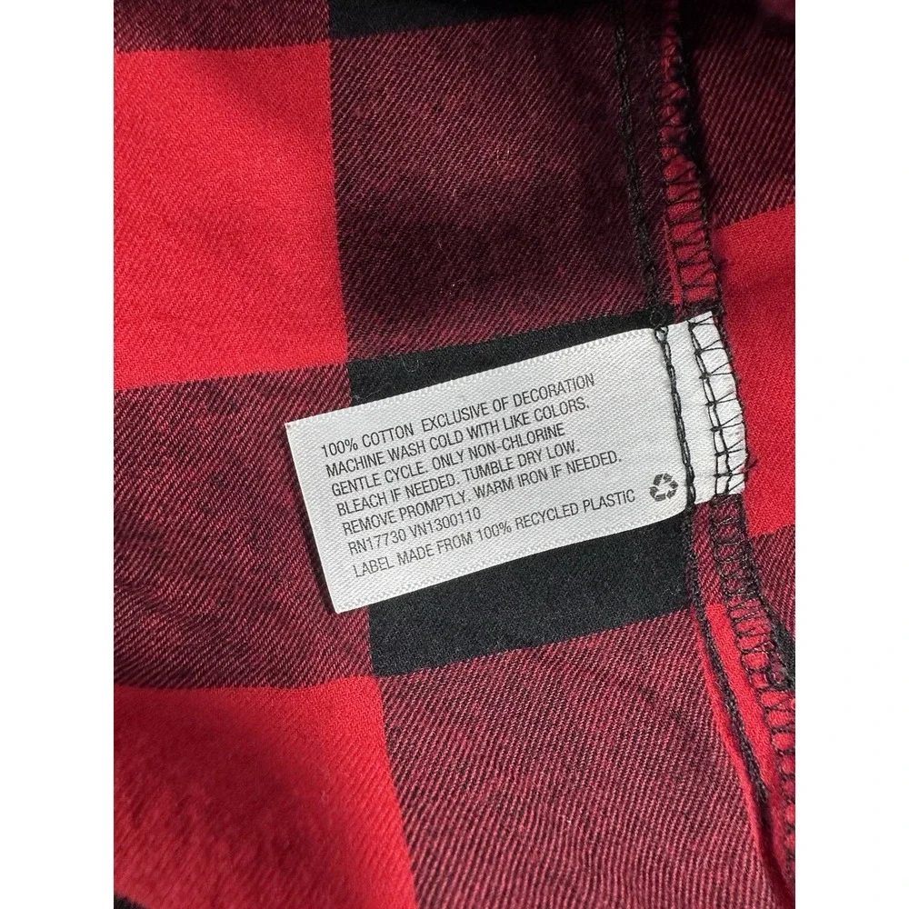 Wondershop Target Red Black Buffalo Plaid Flannel Nightgown Small S Pajamas